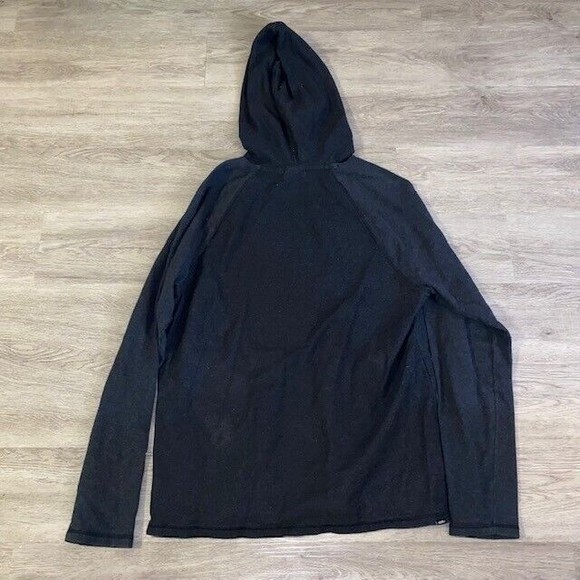 Vans Sweatshirt Adult Large Gray Hoodie Lightweight Embroidered Waffle Knit - Picture 5 of 5